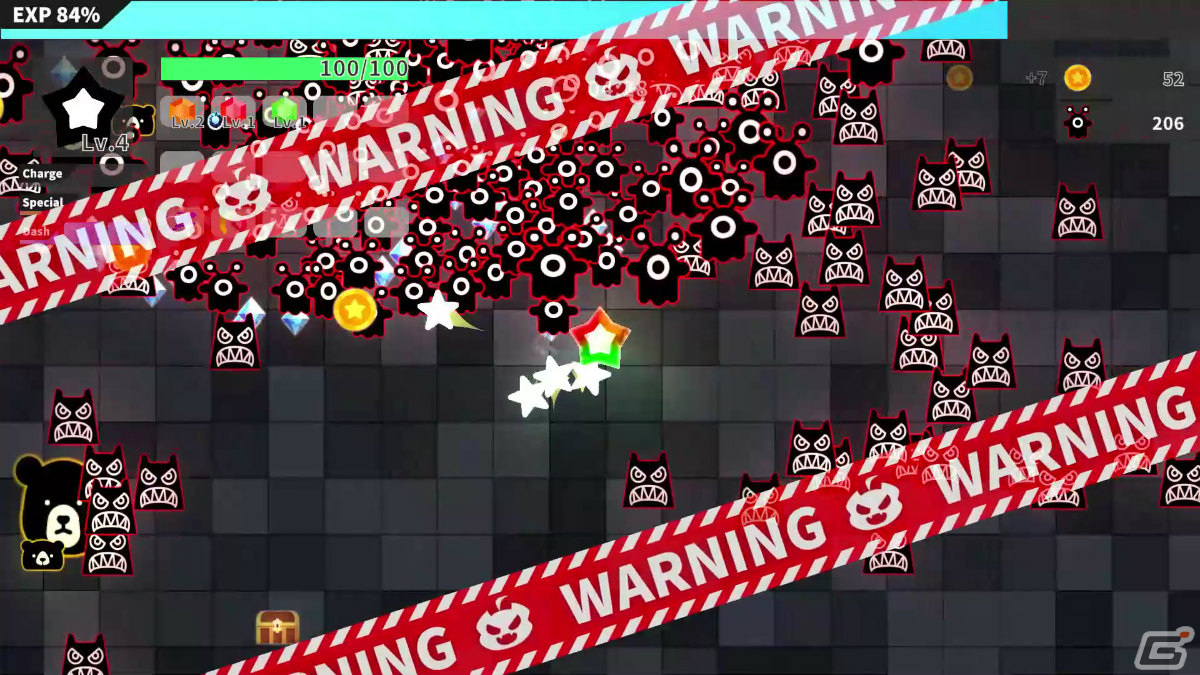 「クリスタルサバイバー」のSteamページが公開！迫りくる敵の群れをチャージショットでなぎ払うローグライトSTGの画像