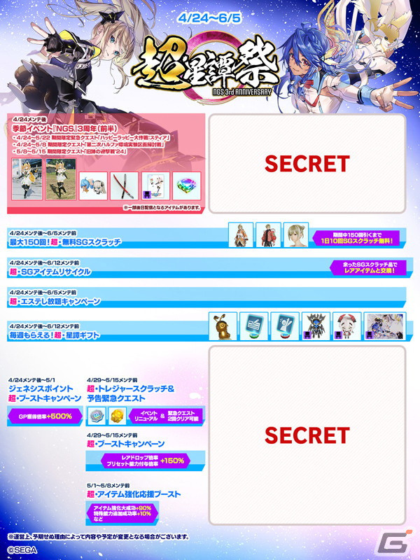 「PSO2 ニュージェネシス」超・星譚祭のカウントダウンキャンペーンが4月17日より実施！ミュージックディスクやスタンプなどが手に入るの画像4