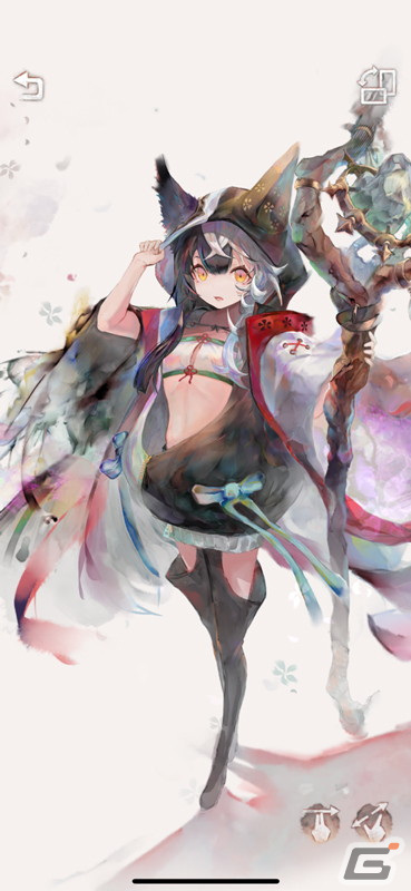 ピンチアウトで拡大も可能。好きなキャラをじっくり堪能できます。