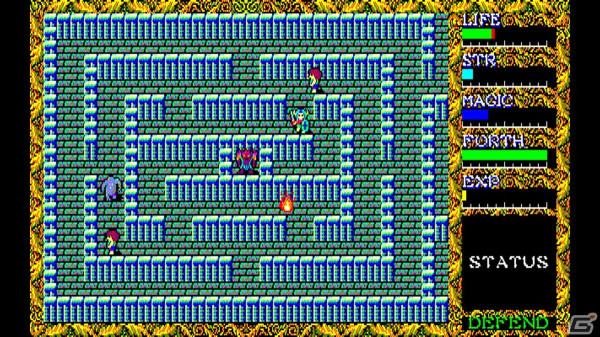 アクションRPG「EGGコンソール ハイドライドII PC-8801」が配信！魔法の追加や6倍ものマップなど大きく進化を遂げたシリーズ第2弾作品の画像