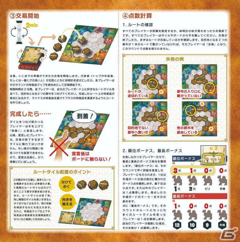 2分間で道をつなげるスピードパズル「シルクロードアドベンチャー」が5月17日に発売！ゲームマーケット2024春での先行販売もの画像10