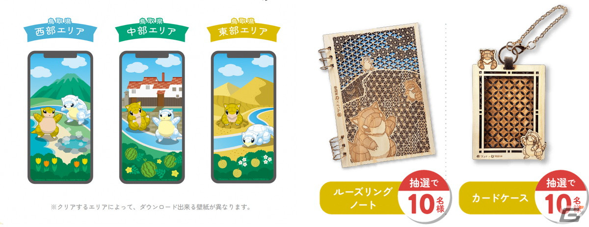 「Pokémon GO」サンド・アローラサンドと一緒に鳥取を巡る周遊キャンペーンが開催中!入江聖奈さんが「鳥取サンド巡ルート楽しみ大使」に着任の画像