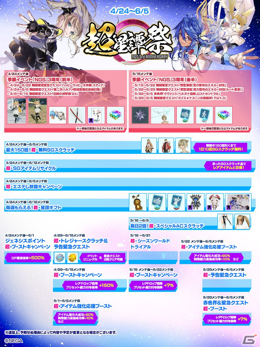 「PSO2 ニュージェネシス」で「コードギアス 反逆のルルーシュR2」とのコラボが決定！「超・星譚祭」や「アトリエ」コラボの続報もの画像