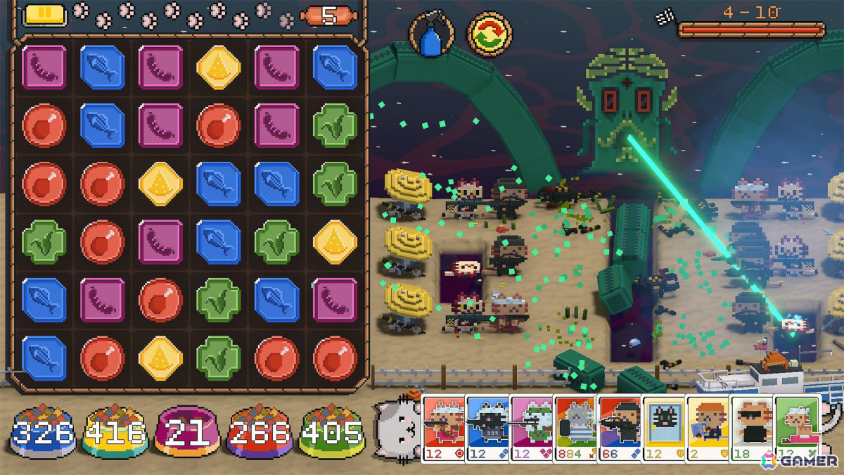 「Cats on Duty」の日本語版が2024年内に発売!マッチ3とタワーディフェンス、2つのゲームフィールドを同時に管理するRTSの画像