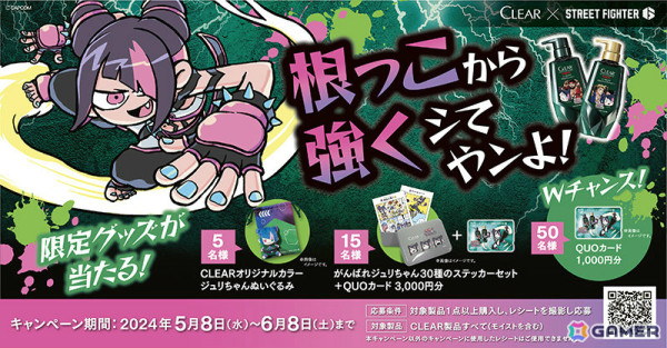 クリア×「ストリートファイター」ジュリがデザインされた限定ポンプセットが5月13日より販売開始！の画像3