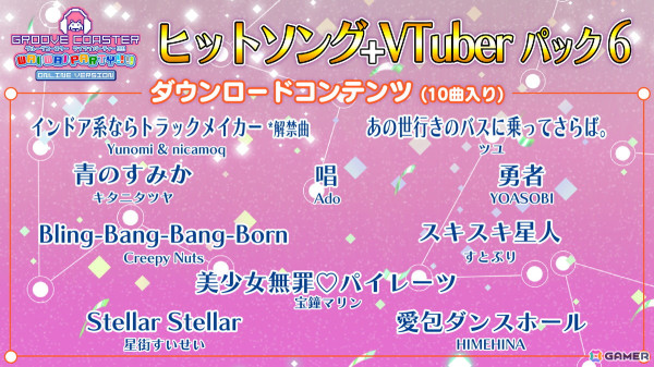 「グルコス」本体ソフトと東方アレンジ楽曲が楽しめるDLCのGWセールが開催！DLC「ヒットソング＋VTuber パック6」の配信もの画像4
