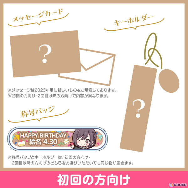 「プロセカ」東雲絵名からお返しセットが届く「プロセカ バースデーギフトシリーズ2023」の予約受付が開始！の画像2