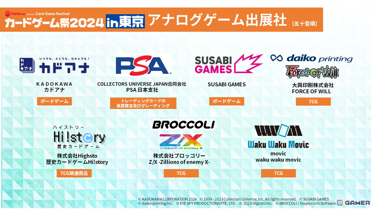 「PalVerse presentsブシロードカードゲーム祭2024 in東京」が5月3日・4日に東京ビッグサイトで開催!TCGやボードゲームを1日中楽しめるの画像