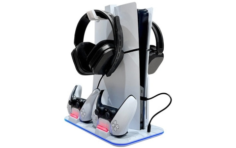 「CYBER・冷却ファン付き多機能スタンド（PS5 slim専用）」が8月上旬に発売！冷却ファン＆コントローラー充電機能を搭載