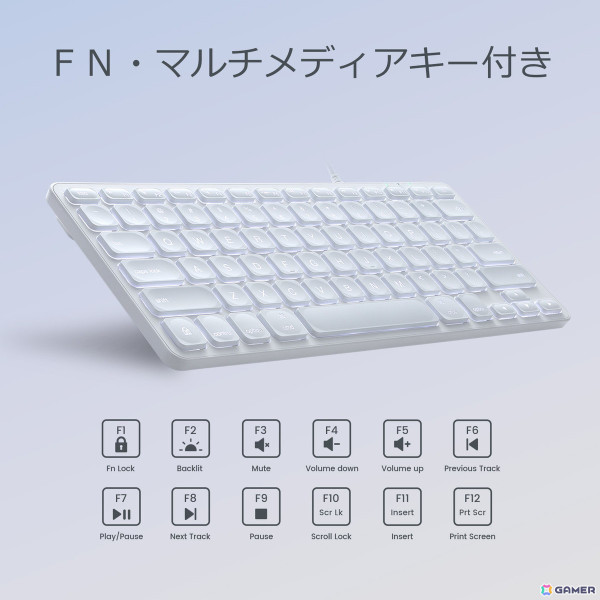 Perixx、バックライトなどを搭載した日本語配列のMac用キーボード「Periboard-332」を発売の画像