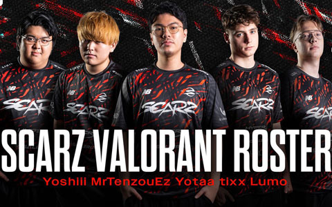 SCARZがFPSゲーム「VALORANT」の新ロスターを発表！tixx選手、Yotaa選手が加入
