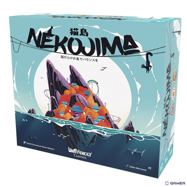 猫だらけの島に電柱を設置していくバランスゲーム「猫島」日本語版が5月下旬に発売！最大8人で遊べるタッグモードや難易度が上がる追加ルールもの画像1
