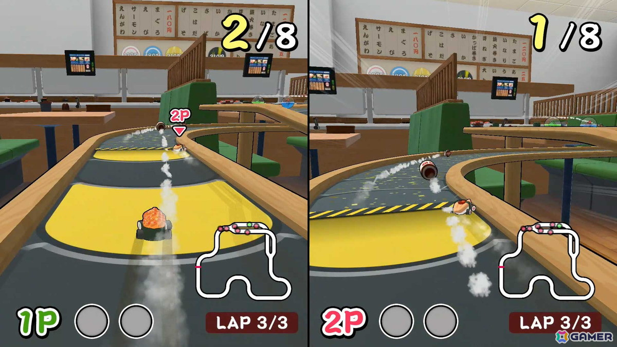 寿司ネタがコースを駆け抜けるレースゲーム「SUSHIレース」がSwitchで5月23日に配信！おすそわけプレイで最大4人対戦もの画像