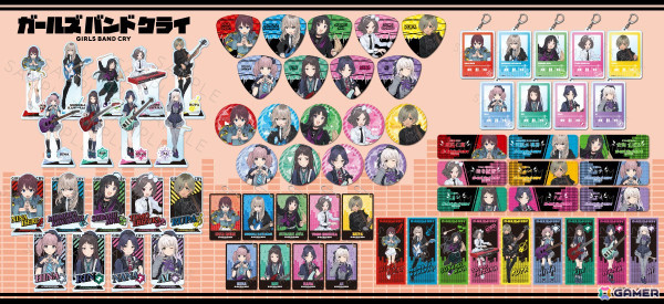 ガールズバンドクライ」アクリルキーホルダーやアクリルスタンド