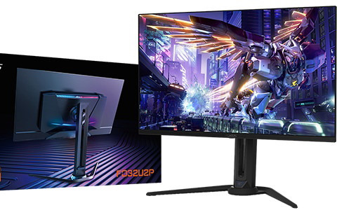 GIGABYTEよりDP2.1 UHBR20に対応した非圧縮4K/240Hzの31.5インチ有機ELゲーミングモニター「AORUS FO32U2P」など4製品が5月17日に発売！