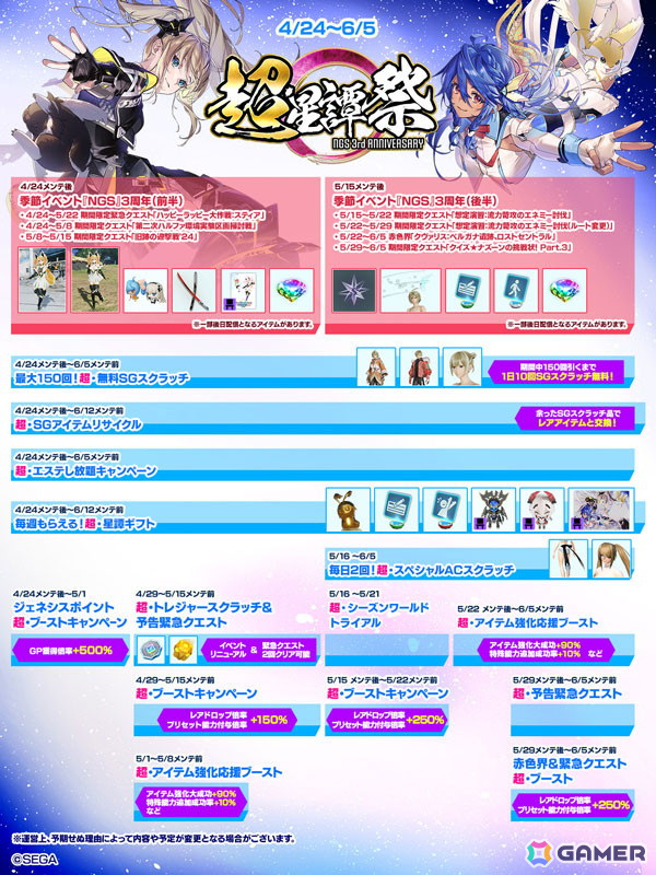 「PSO2 ニュージェネシス」で「超・星譚祭 第2弾」が開催！超・SGアイテムリサイクルに473「Voパフォーマンス8」などが追加の画像