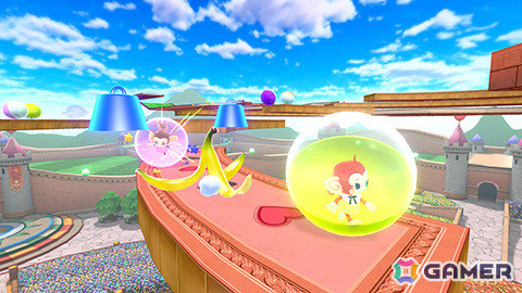 「スーパーモンキーボール バナナランブル」最大16人でオンライン対戦！バトルモード「ロボブレイカー」「ボムパニック」「ゴールハント」のステージを紹介の画像