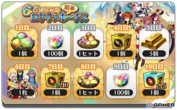 「アルケミアストーリー」5月30日でサービス開始から6.5周年！1日1回無料10連ガチャなど7種類の記念キャンペーンや新イベントが開催の画像2