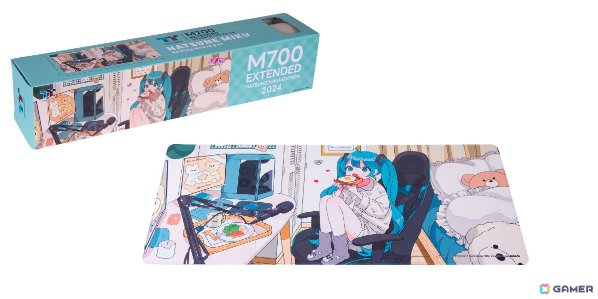 初音ミクアペンド　マウスパッド未開封 アスク×初音ミクのThermaltake製ゲーミングマウス＆マウスパッド