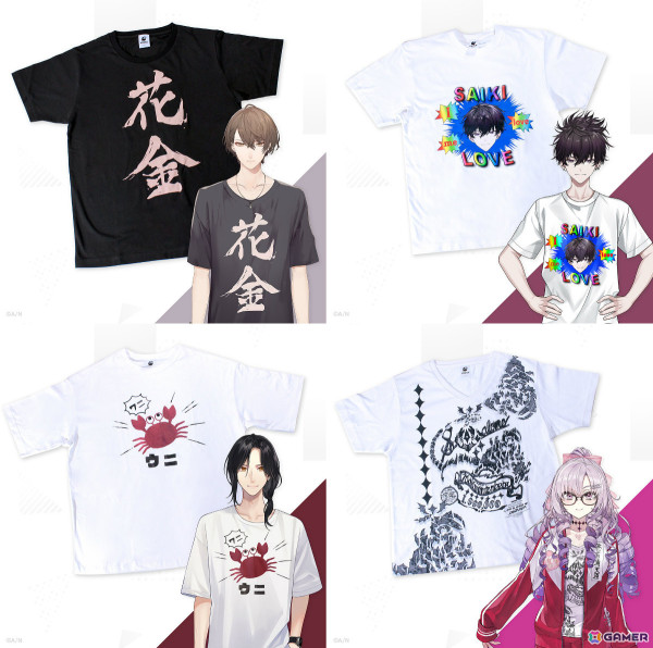壱百満天原サロメさん、加賀美ハヤトさんら4名の部屋着系Tシャツが商品化！にじさんじ“そのまんまグッズ第9弾”が5月20日18時より販売開始の画像2