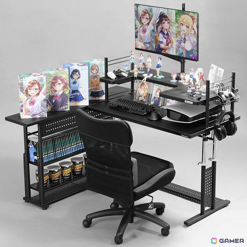 今あるデスクに後付けで“推し活デスク”化！Bauhutteより大型デスクラック＆タペストリー専用ハンガーが発売の画像