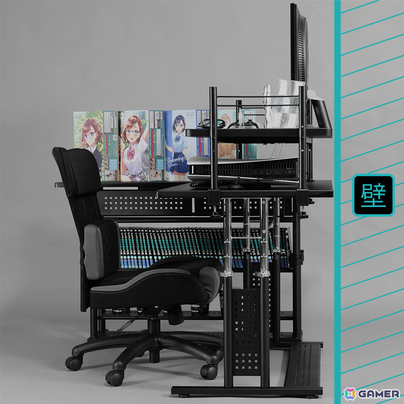 今あるデスクに後付けで“推し活デスク”化！Bauhutteより大型デスクラック＆タペストリー専用ハンガーが発売の画像