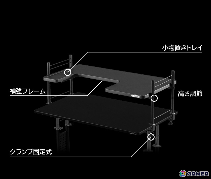 今あるデスクに後付けで“推し活デスク”化！Bauhutteより大型デスクラック＆タペストリー専用ハンガーが発売の画像