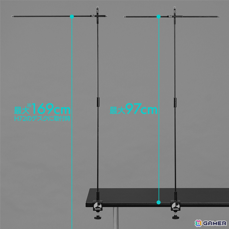 今あるデスクに後付けで“推し活デスク”化！Bauhutteより大型デスクラック＆タペストリー専用ハンガーが発売の画像
