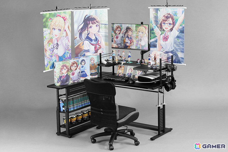 今あるデスクに後付けで“推し活デスク”化！Bauhutteより大型デスクラック＆タペストリー専用ハンガーが発売の画像