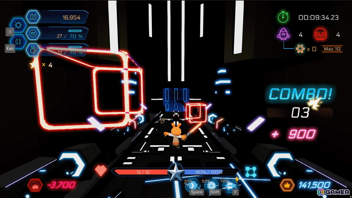 ウサギの戦士がランダムに変化するステージを駆け抜けるラン＆ジャンプ系アクションゲーム「Star Rabbits」の早期アクセスがSteamで開始！の画像4