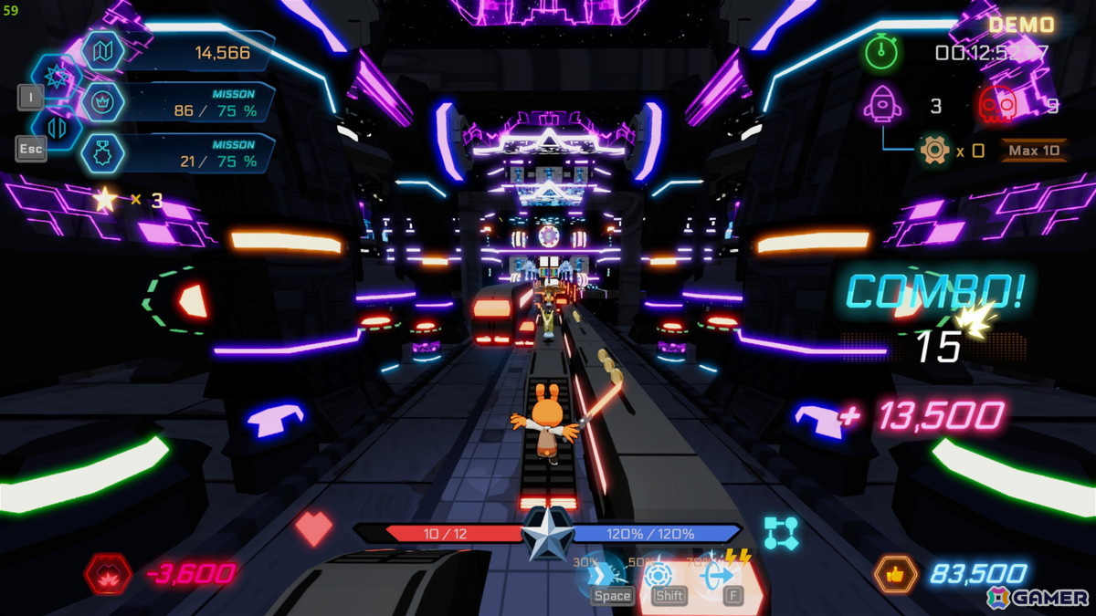 ウサギの戦士がランダムに変化するステージを駆け抜けるラン＆ジャンプ系アクションゲーム「Star Rabbits」の早期アクセスがSteamで開始！の画像6