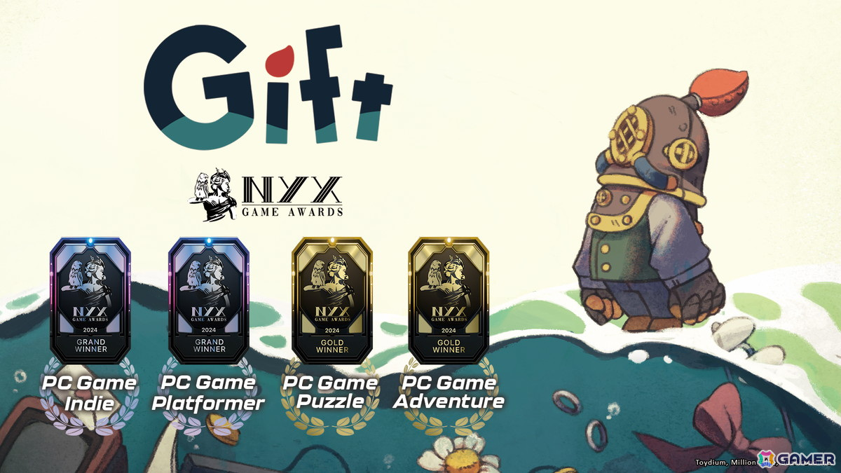「Gift」が国際的なゲームアワード「NYX Game Awards」で最高賞のGRAND WINNERにおける2部門を含む計4部門を受賞！の画像1