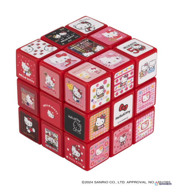 「ハローキティ 50th ルービックキューブ」が10月中旬に発売!1974年から2024年までのハローキティを各マスにデザインの画像