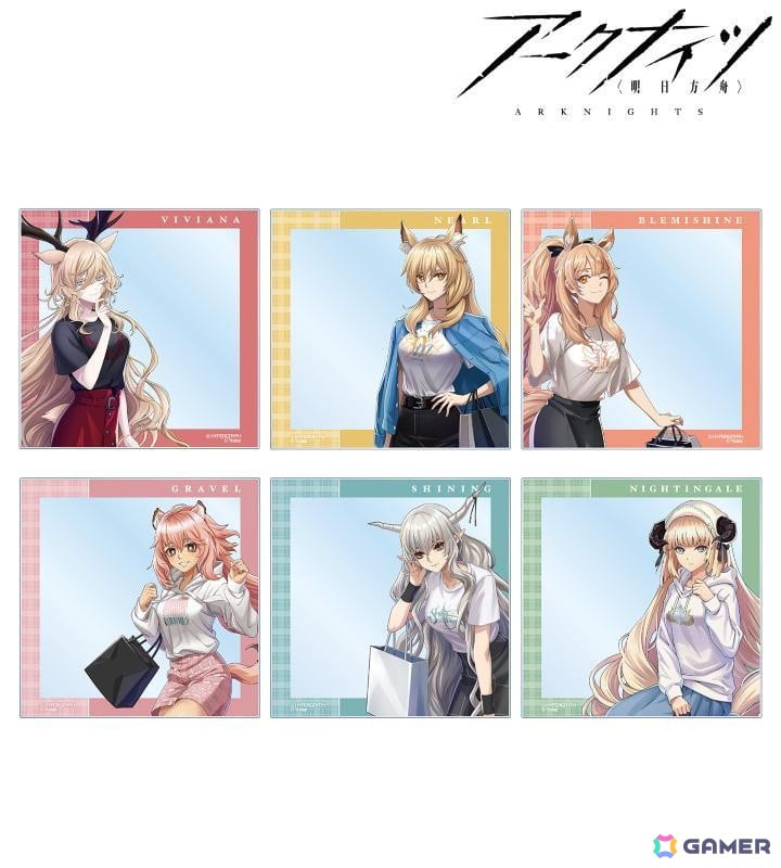 「アークナイツ」ショッピングver.の描き起こしイラストを使用したニアールやシャイニングたちのグッズが登場!の画像