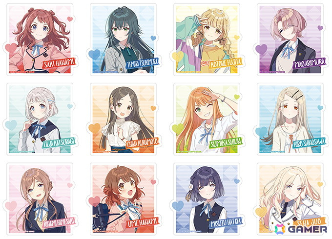 「学マス」花海咲季をはじめとした12人のアクスタやフルグラTシャツが5月24日よりアニメイトで販売！の画像