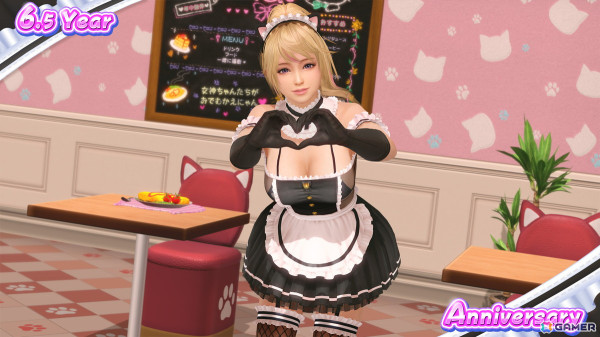 「DEAD OR ALIVE XVV」6.5周年アニバーサリーキャンペーンが開催!キュートとセクシーをどちらも楽しめる新SSR水着「きまぐれニャンメイド」が登場の画像