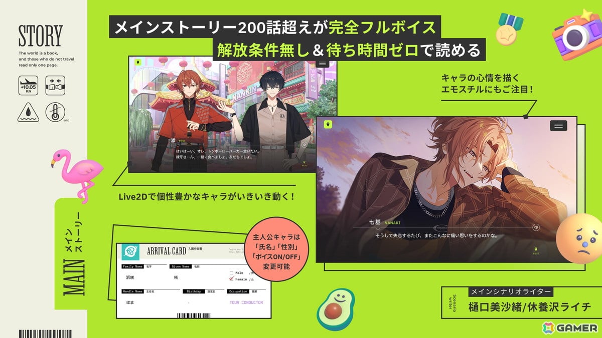 旅をテーマに展開する“おもてなしアドベンチャー”「18TRIP」の正式サービスが開始！ゲームの特徴も紹介の画像