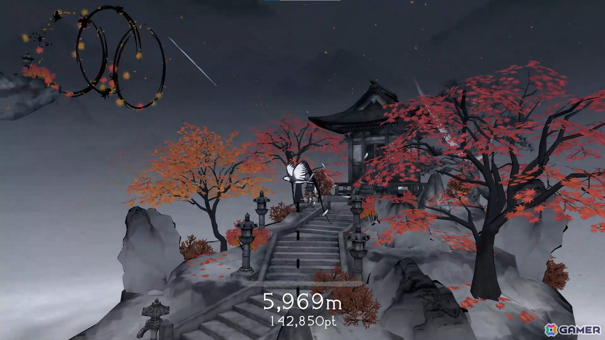 水墨山水画の世界を跳び回るリラックス禅アクション「点睛」のSteam版がアップデート！の画像4