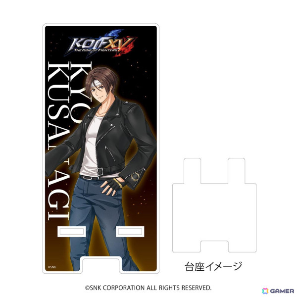 「KOF XV」京と庵の等身描き起こしアクリルスタンドが新発売！ポップなイラストの缶バッジやキーホルダもの画像