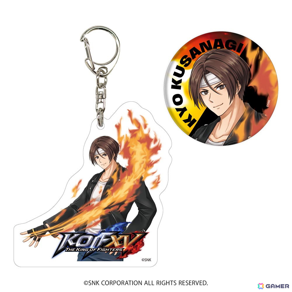 「KOF XV」京と庵の等身描き起こしアクリルスタンドが新発売！ポップなイラストの缶バッジやキーホルダもの画像3
