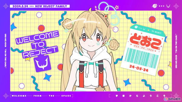 プロeスポーツチーム「REJECT」に遠い宇宙からやってきた侵略系VTuberの「とおこ」さんが加入！加入記念「侵略Tシャツ」の受注販売もの画像1