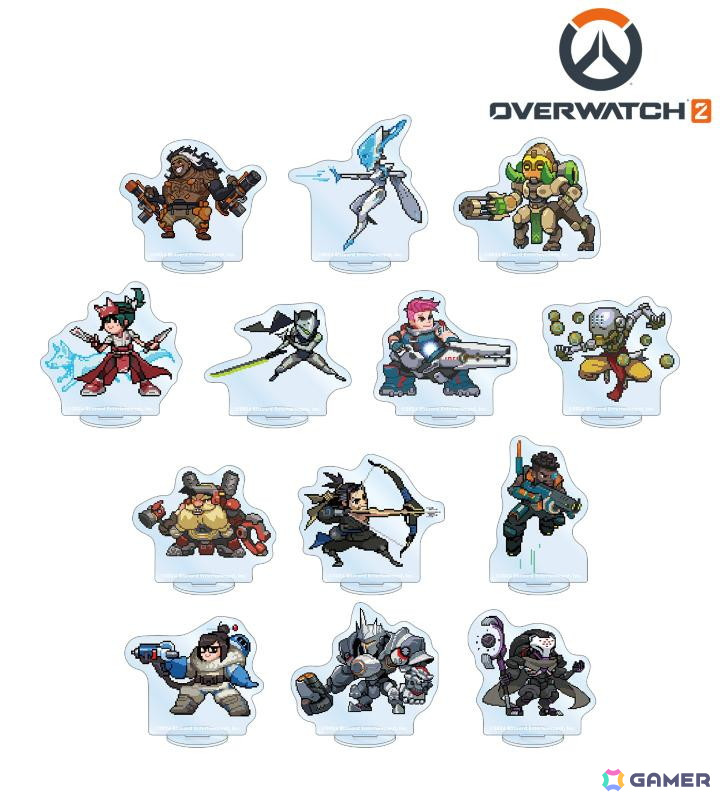 オーバーウォッチ 2」ドット絵のアクリルスタンドや、バックプリント