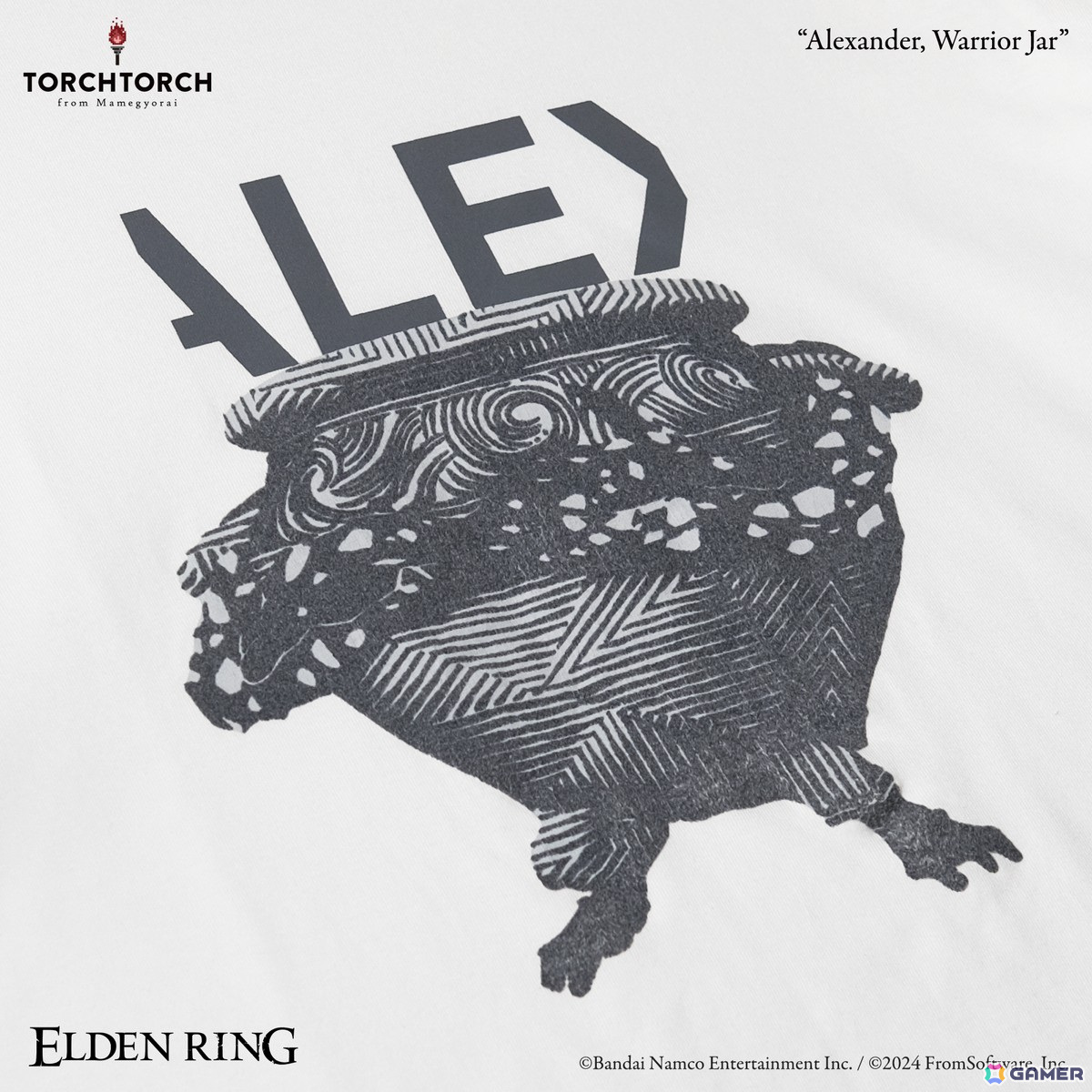 「ELDEN RING」の鉄拳アレキサンダー、「Bloodborne」の教区長エミーリアをデザインしたTシャツが一般販売開始！の画像