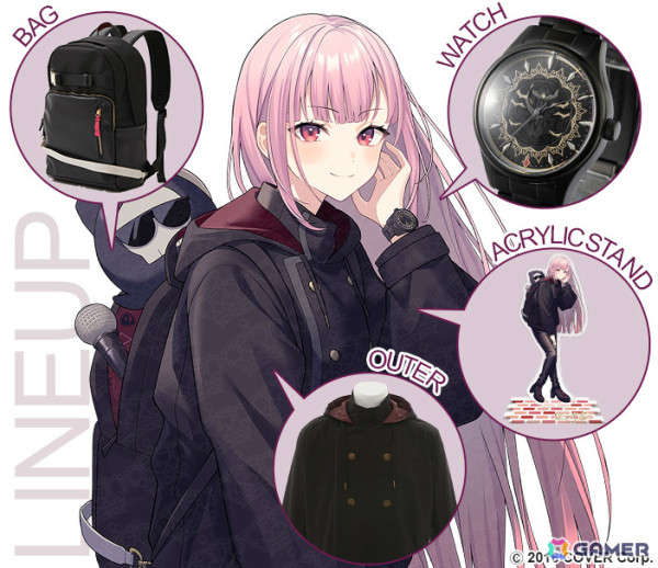 「ホロライブEnglish -Myth-」死神ラッパー・森カリオペさんとSuperGroupiesのコラボグッズが登場！腕時計、アウター、バックパック、アクスタの全4種の画像2