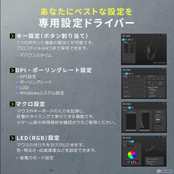 66gの軽量ゲーミングマウス「400-MAG200」がサンワサプライより発売！PixArtのPAW3395センサーを搭載し正確でスムーズな操作が可能の画像11