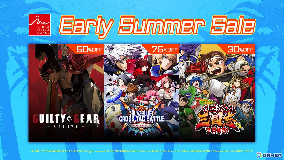 「GUILTY GEAR -STRIVE-」「BlazBlue Cross Tag Battle」などが最大90%OFF!アークシステムワークス「Early Summer Sale」が開催の画像