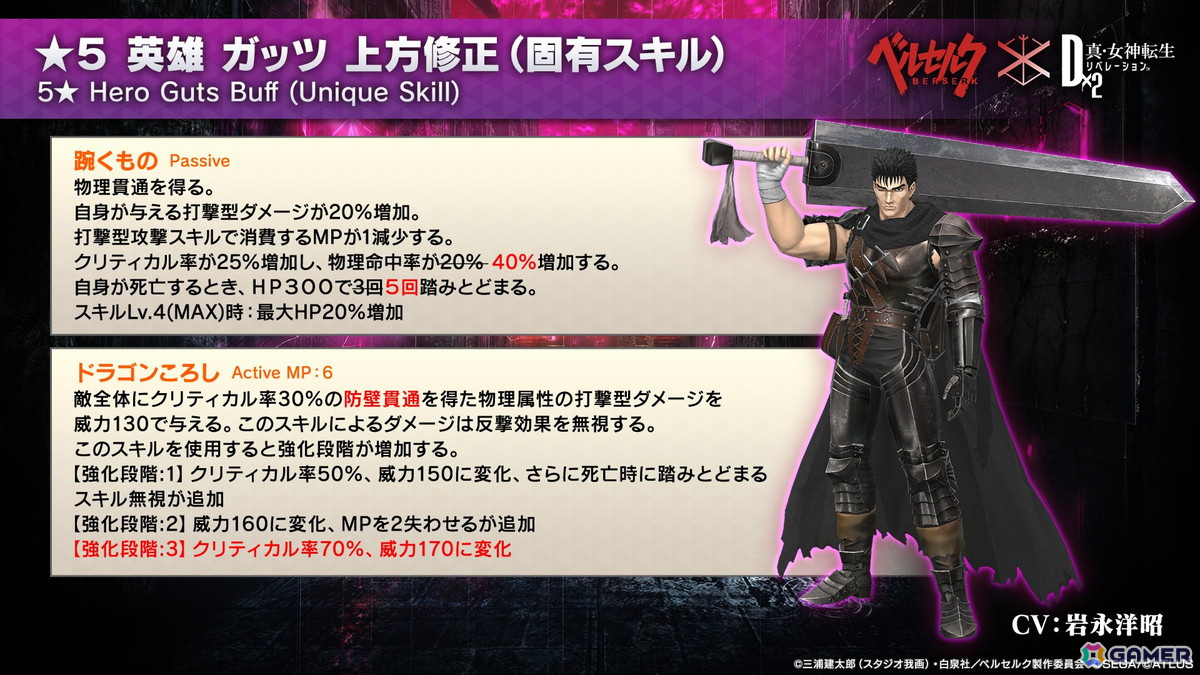 「D2 メガテン」で「ベルセルク」コラボイベント第3弾が開始！ガチャに「フェムト」が新登場の画像12