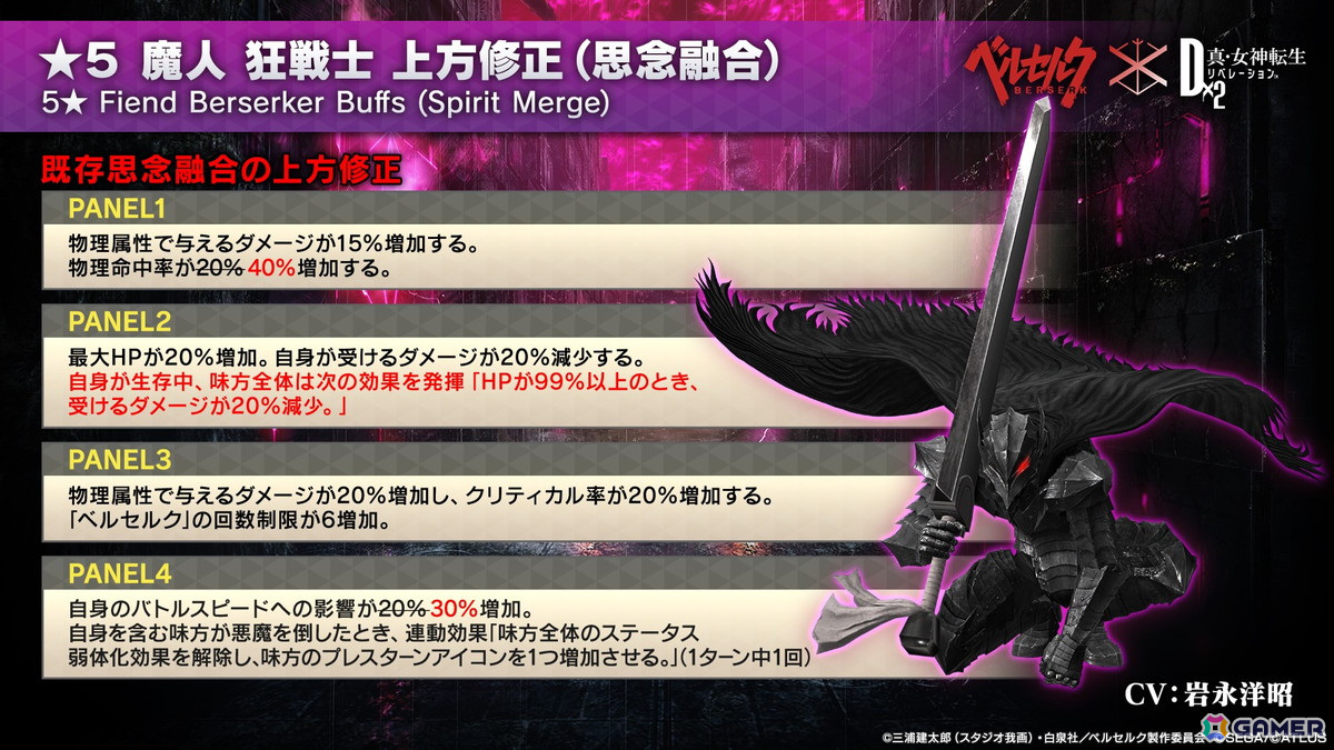 「D2 メガテン」で「ベルセルク」コラボイベント第3弾が開始！ガチャに「フェムト」が新登場の画像15