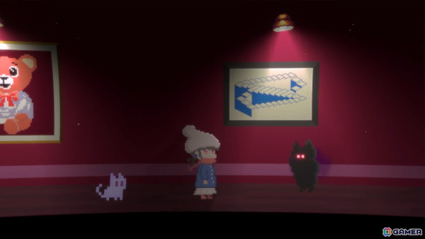 ドット絵まちがいさがしADV「ループする美術館」のSteamページが公開――人語を話す“ねこ”と交流しながら不思議な美術館の謎を解こうの画像