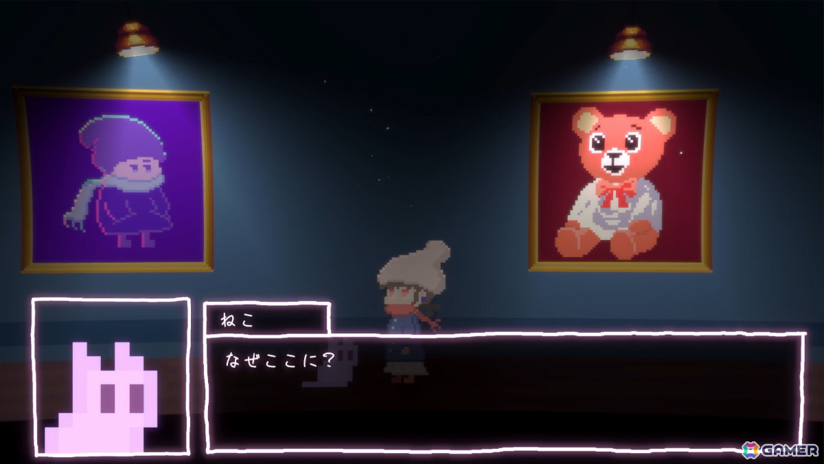 ドット絵まちがいさがしADV「ループする美術館」のSteamページが公開――人語を話す“ねこ”と交流しながら不思議な美術館の謎を解こうの画像10